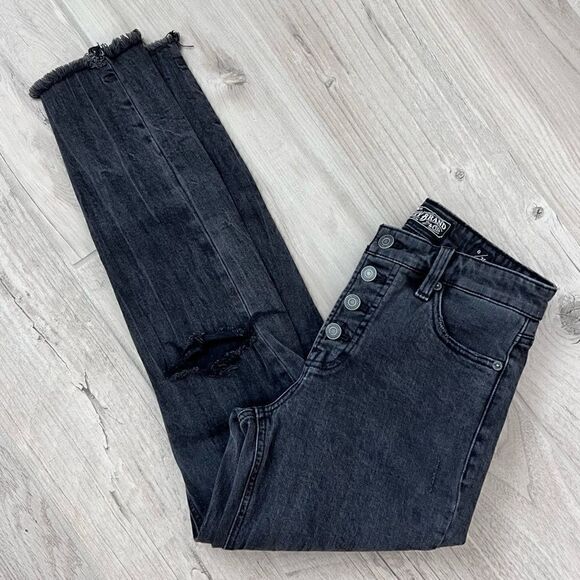 Lucky Brand Bridgette Skinny Ankle Raw Hem Button Fly Jeans - Picture 2 of 10